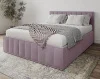 Кровать Лана 140х200 с подъемным механизмом, велюр пудра