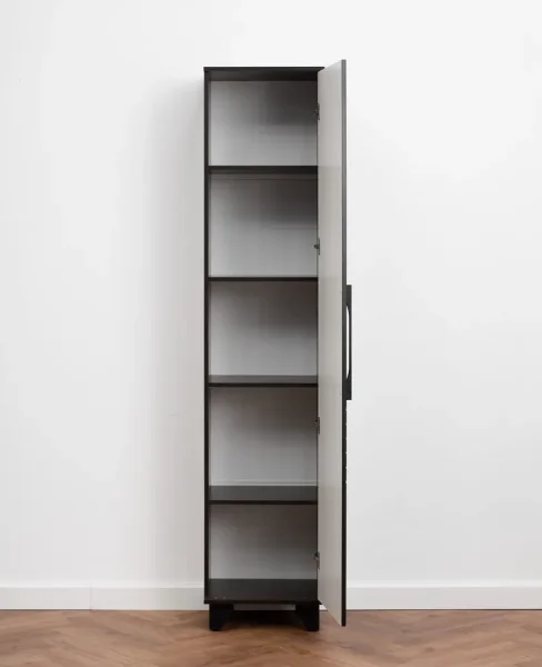 Пенал Копенгаген со створкой венге/черный матовый