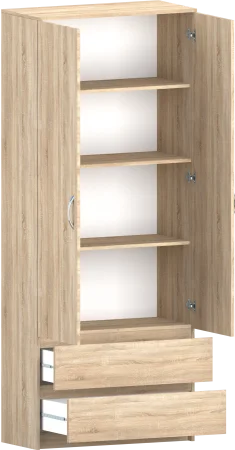 Шкаф с ящиками Б 5.011 дуб сонома (серия без ручек)