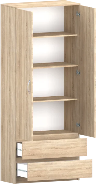 Шкаф с ящиками Б 5.011 дуб сонома (серия без ручек)