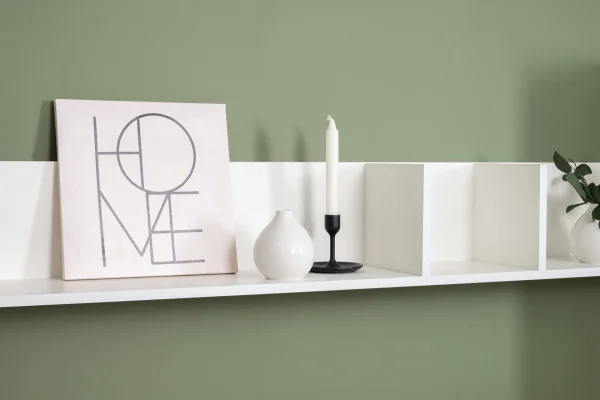 Полка навесная открытая Эйр 16.490 белый шагрень