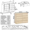Комод восемь выдвижных ящиков МК 1200.8 дуб сонома