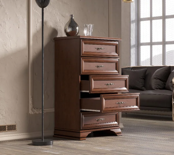 Комод пять ящиков Кентаки KOM5S каштан