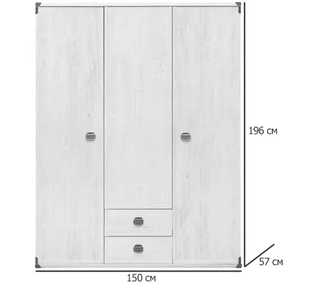 Шкаф Индиана JSZF3D2S сосна каньон