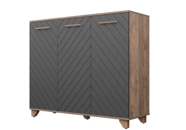 Комод Стокгольм дуб самдал/серый графит