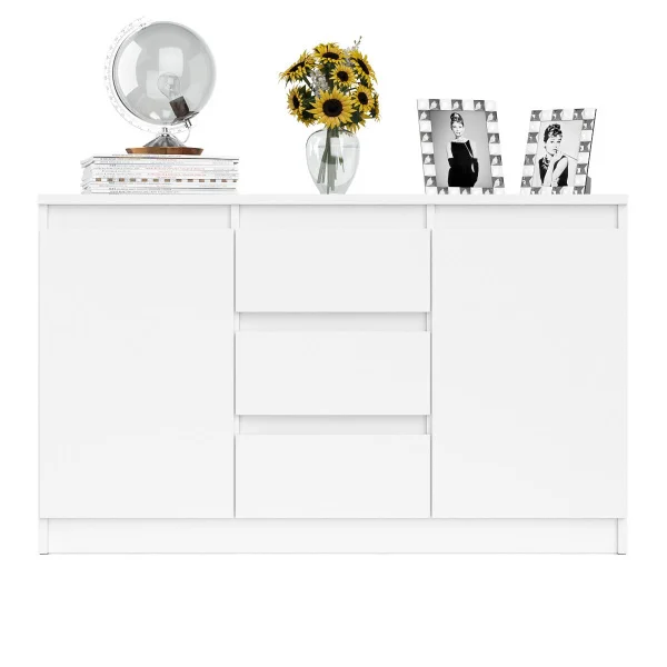 Комод-тумба три ящика и две дверки МК 1200.3 белый