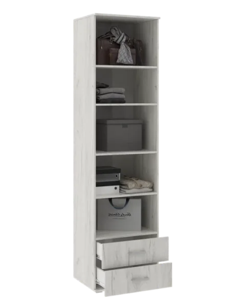 Шкаф бельевой Ева NEW дуб крафт белый