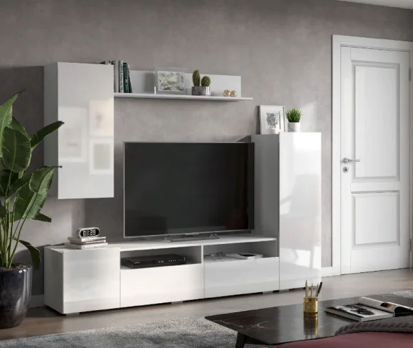 Гостиная Аннели белый/глянец белый