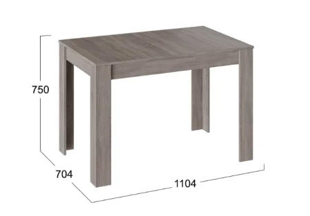 Стол обеденный Ганновер тип 1 дуб сонома трюфель