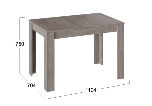 Стол обеденный Ганновер тип 1 дуб сонома трюфель Стол обеденный Ганновер тип 1 дуб сонома трюфель