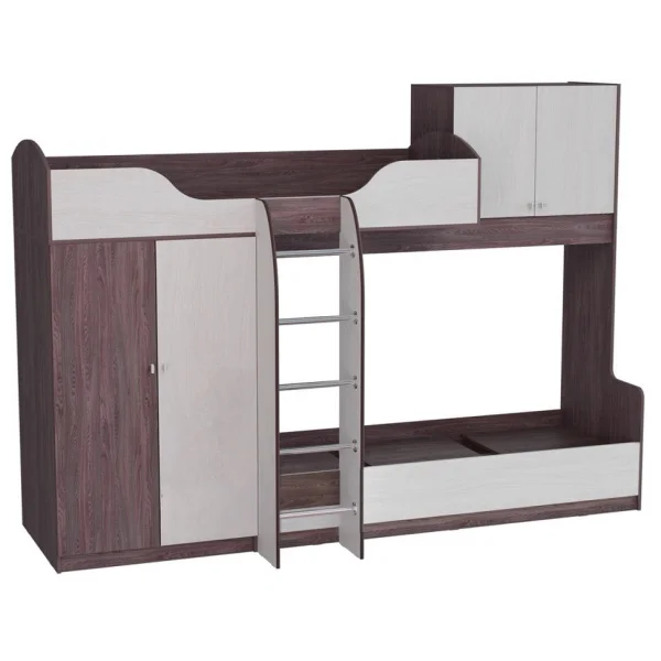 Кровать 2-х ярусная Омега-18 №2 анкор темный/анкор светлый