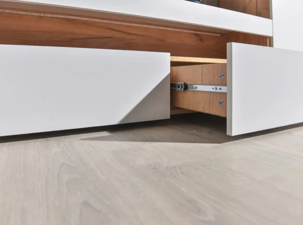 Тумба под ТВ Альба дуб крафт золотой/белый премиум Тумба под ТВ Альба дуб крафт золотой/белый премиум