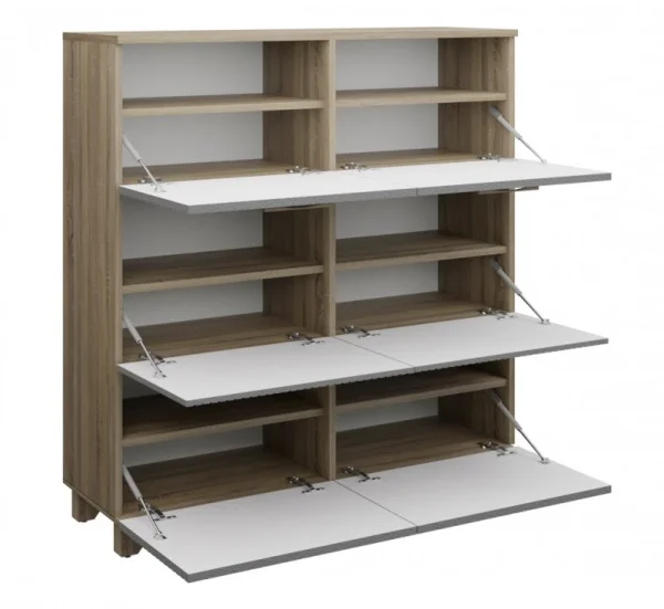 Обувница Копенгаген 6 ящиков дуб самдал/графит серый