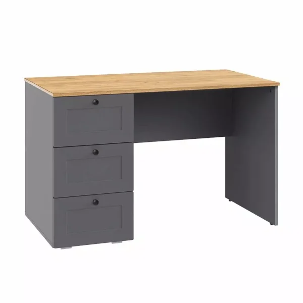 Стол письменный Остин 12.159 серый графит/дуб крафт золотой