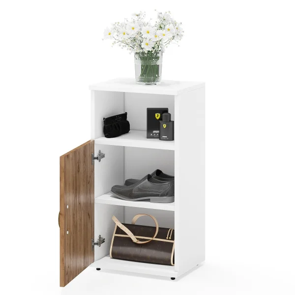 Тумба Лидер-8 МД 3.19 белый шагрень/крафт золото