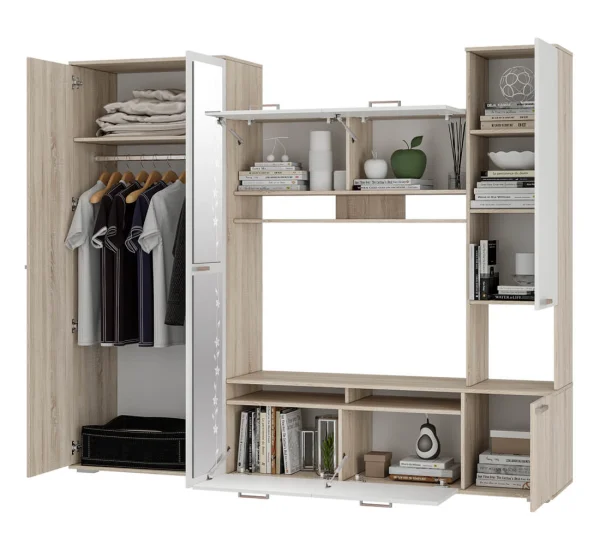 Гостиная Лукас дуб сонома/белый