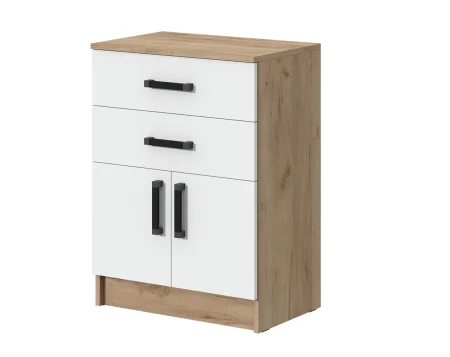 Комод Эконом дуб крафт золотой/белый