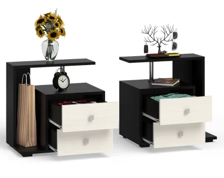 Тумба прикроватная Камелия венге/дуб лоредо (2 шт.)