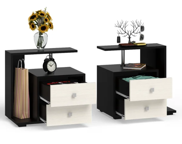 Тумба прикроватная Камелия венге/дуб лоредо (2 шт.)