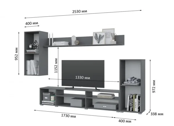 Гостиная Лира графит
