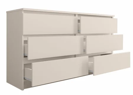 Комод шесть ящиков Мори МК 1386 сатин