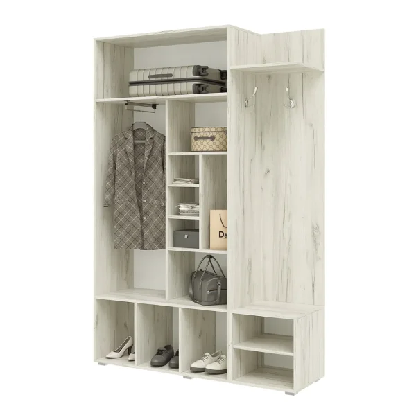 Прихожая Стелла дуб крафт белый