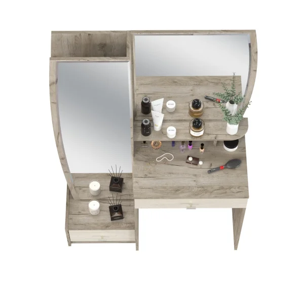 Трюмо 4-25102 Сицилия дуб крафт серый/скандинавское дерево белое