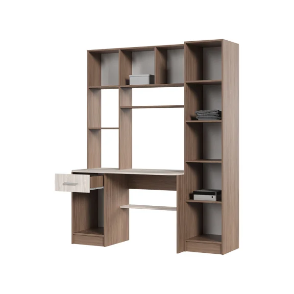 Стол компьютерный №7 ясень шимо темный/шимо светлый