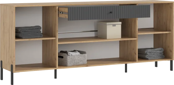 Комод Оливия (металл) дуб крафт/браш графит