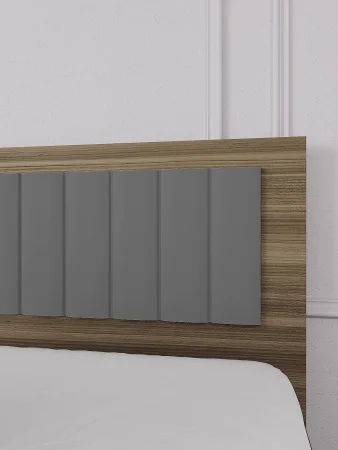 Кровать Роза 160 орех франклин/графит скин ройс