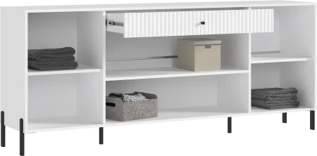 Комод Оливия (металл) белый/белый глянец