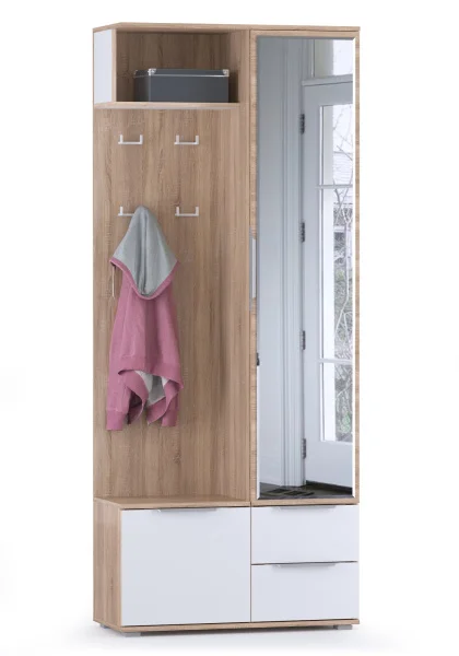 Шкаф комбинированный Куба 10.14 дуб сонома/белый премиум