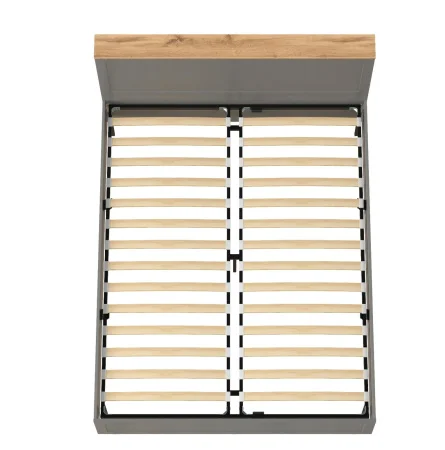 Кровать Остин 11.53 серый графит/дуб крафт золотой