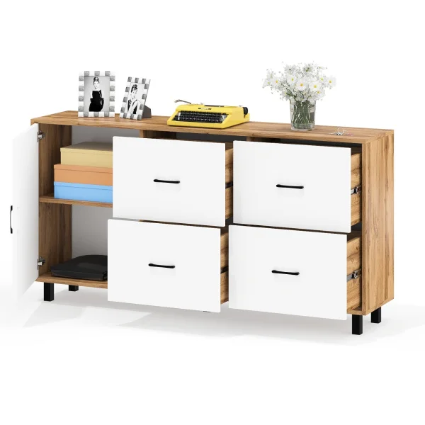 Комод 125-1704 дуб вотан/белый