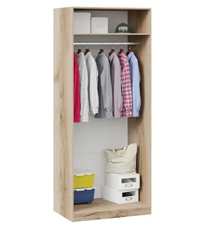 Шкаф для одежды с 2-мя дверями Фьюжн дуб делано/белый глянец