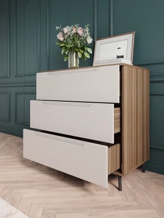 Комод Роза 900 орех франклин/бежевый скин тренто