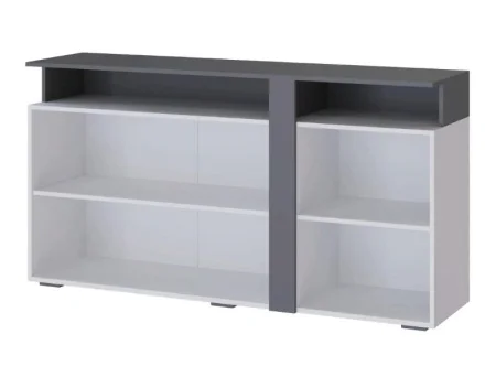 Комод Таормина белый/серый графит