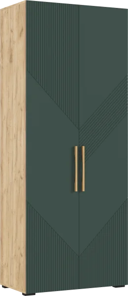 Шкаф 2-х створчатый Ирис 900 браш мени грин/дуб крафт