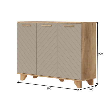 Комод Ньерд 1200 дуб вотан/ива пепельная