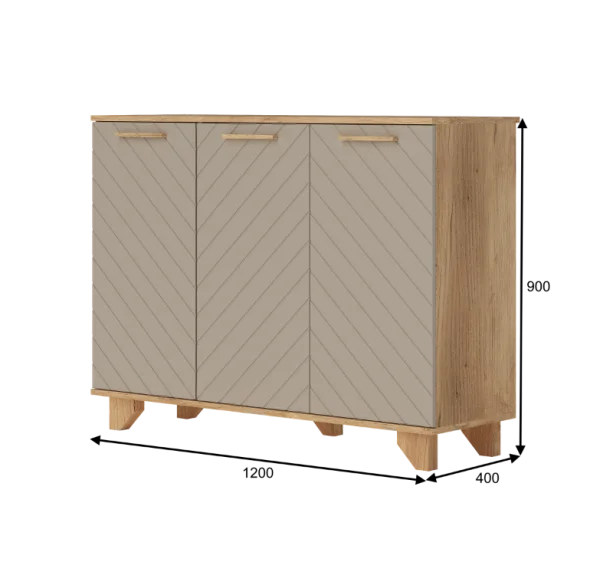 Комод Ньерд 1200 дуб вотан/ива пепельная