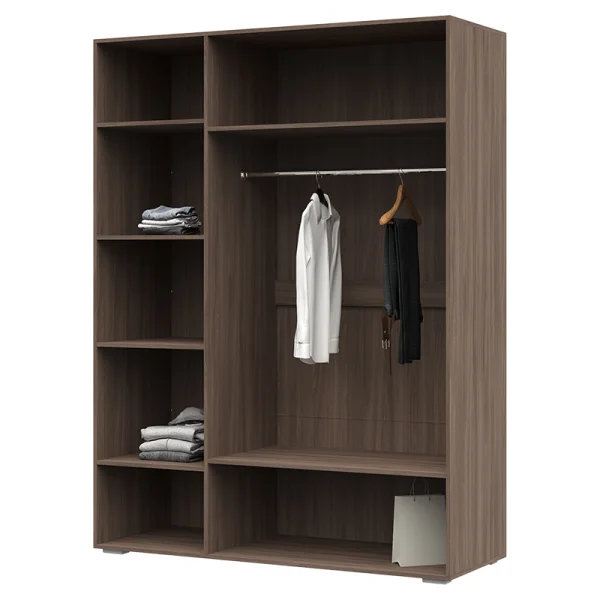 Шкаф 3-х створчатый Симба ясень шимо темный/кофе с молоком