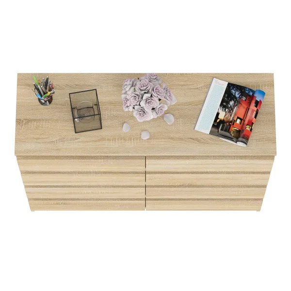 Комод восемь выдвижных ящиков МК 1200.8 дуб сонома