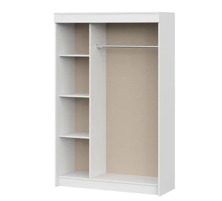 Шкаф-купе Бассо белое дерево