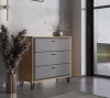 Комод с 3 ящиками Грейс KOM3S дуб наварра/графит