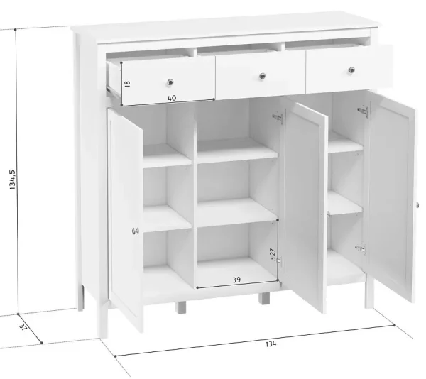 Тумба Ева (Хельга) KOM3D3S белый