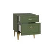 Тумба прикроватная Марион 16.14 дымчатый зеленый/олива шагрень