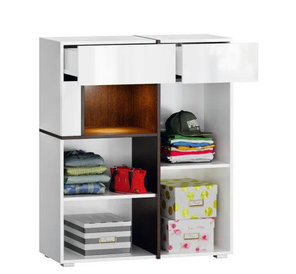 Комод Мадера белый глянец