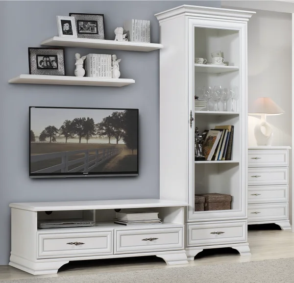 Шкаф-витрина Кентаки REG1W1S белый