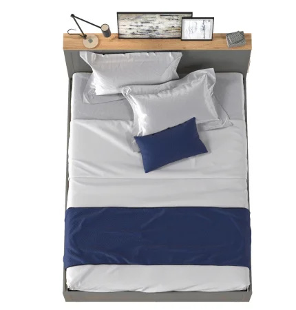 Кровать Остин 11.53 серый графит/дуб крафт золотой