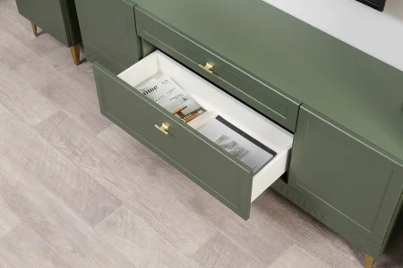 Тумба ТВ Марион 16.167 дымчатый зеленый/олива шагрень